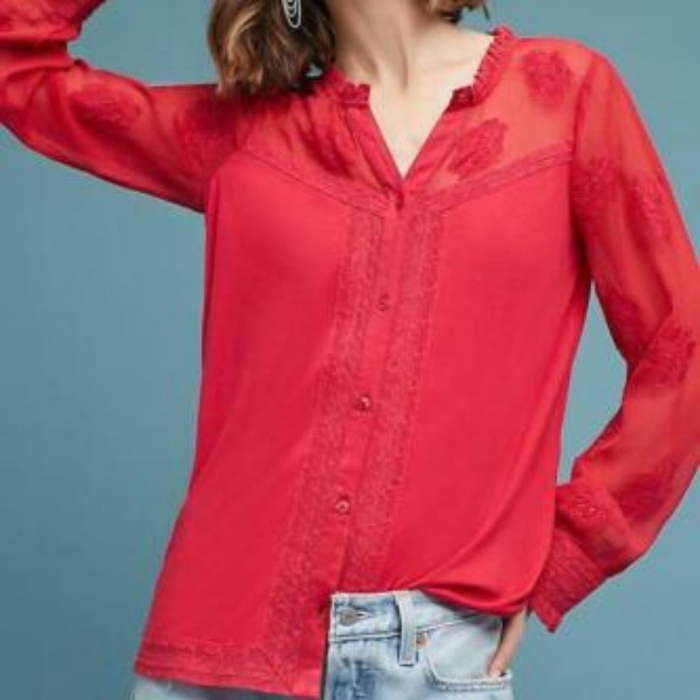 Meadow Rue Floral Henley Top